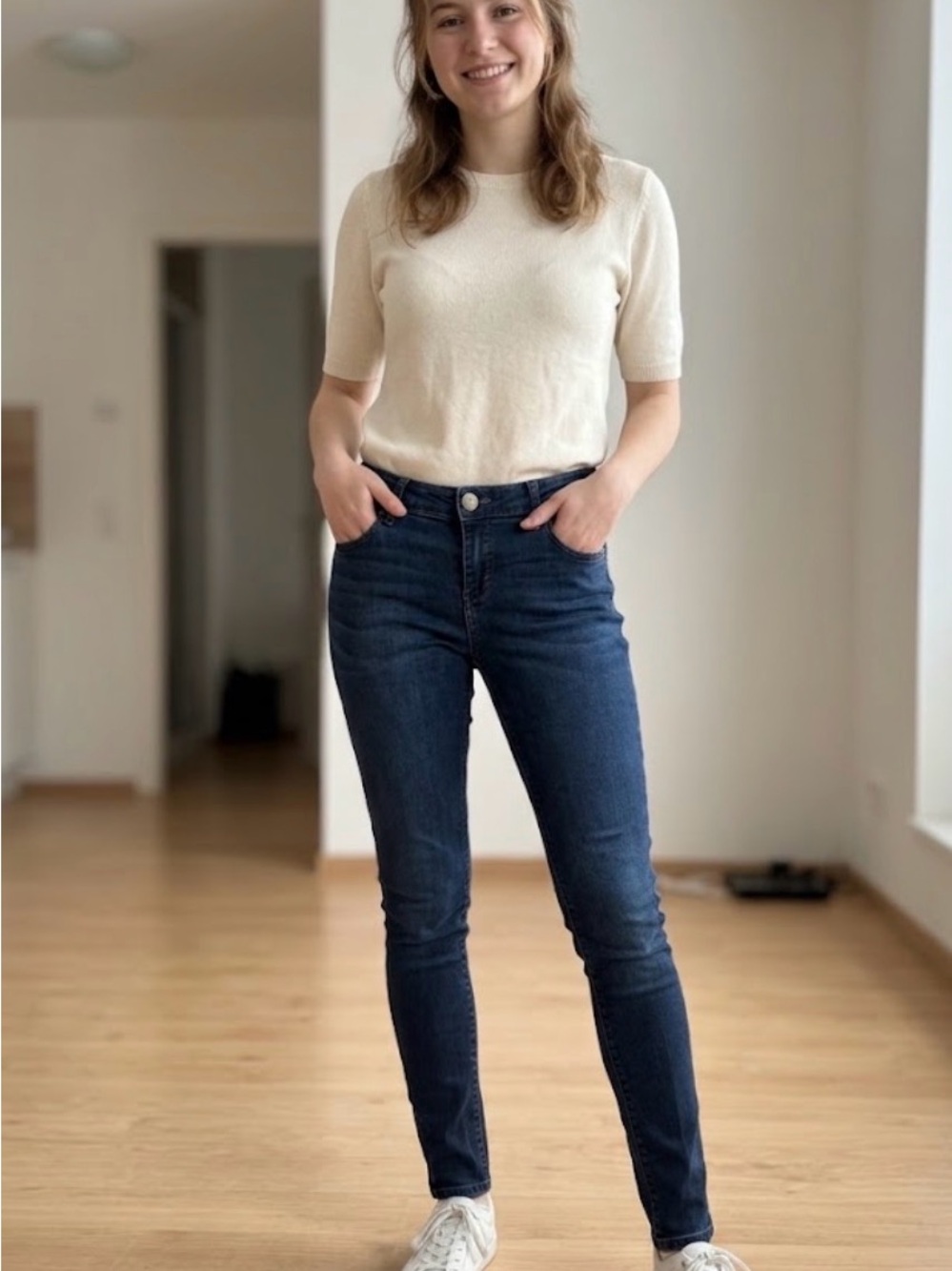 Kut from the Kloth Navy High-Rise Skinny Jeans